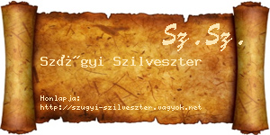 Szügyi Szilveszter névjegykártya